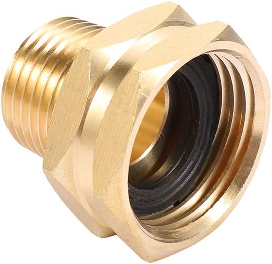 Brass Garden Hose Adapter, 3/4' GHT Female x 1/2' NPT Male Connector - Image 5