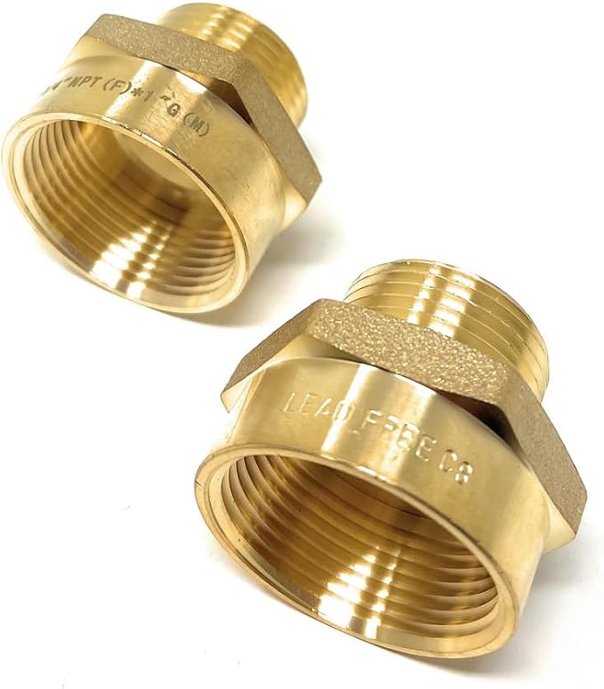 Cascada Lead-Free 1" G Thread Male to 1 1/4" NPT Female Adapter | G Thread Male - Image 3