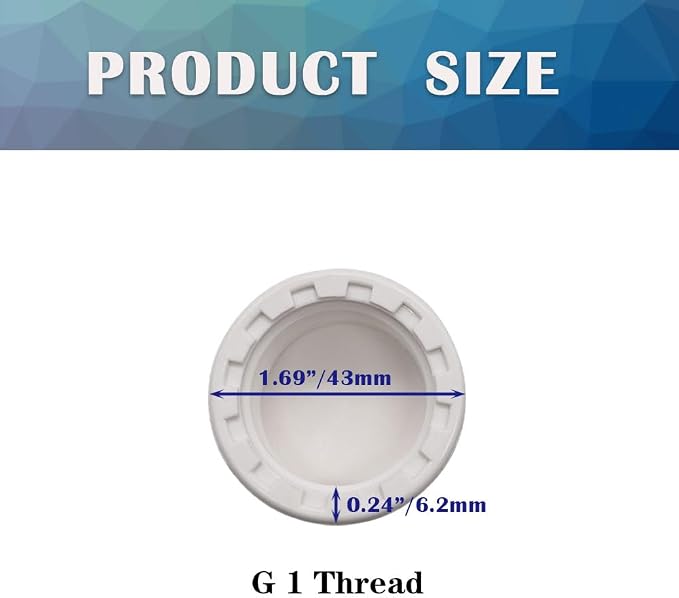 4PCS OD 1.69inch PVC Coupling Cap Pipe Fittings White PVC Pipe End Cap Plug - Image 2