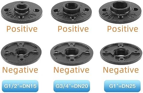3/4" Heavy Duty Black Floor Flange, Home TZH 4 Pack Malleable iron Pipe Flange - Image 3