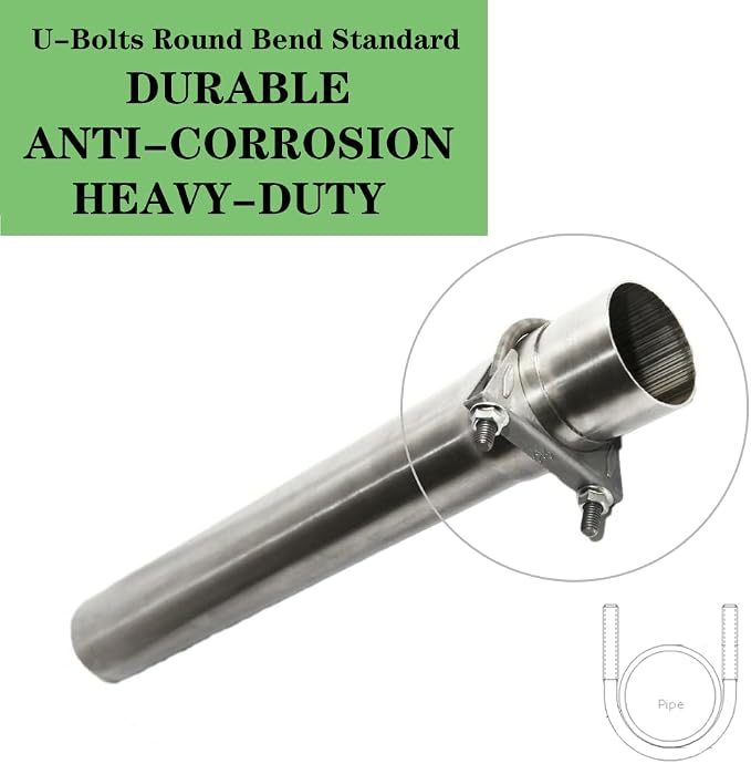 Heavy Duty 2.75" 2-3/4 Inch Exhaust U Bolt Clamp Stainless | 8.5mm Thick Rod - Image 6
