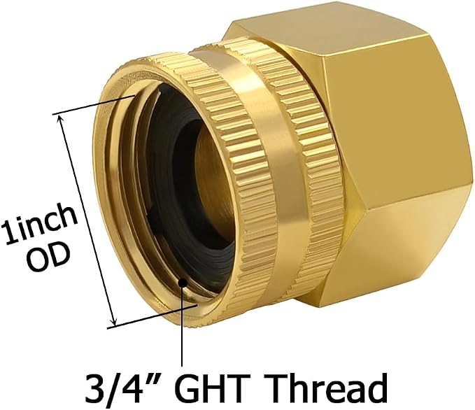 Hooshing 3PCS Garden Hose Adapter 3/4" NPT Female to 3/4" GHT Female Thread | - Image 3
