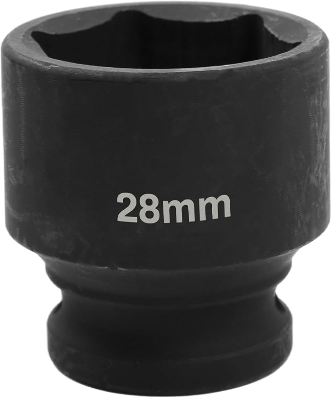 1/2" Drive 28mm Deep Impact Socket, 6 Point Chrome Molybdenum Steel Heavy Duty by YTkavq