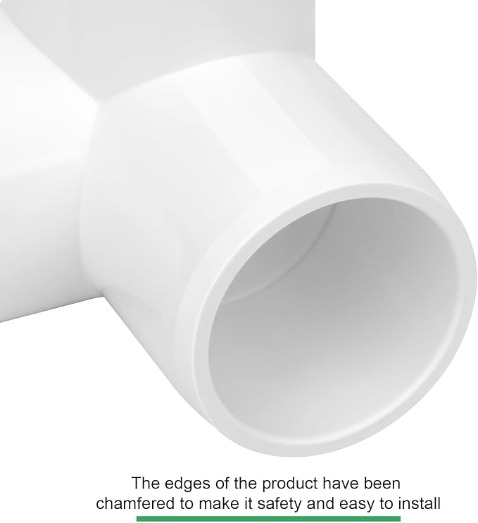 4Pack 1" Tee PVC Pipe Fitting 5 Way Elbow Connector Furniture Grade SCH40 5-Way - Image 5