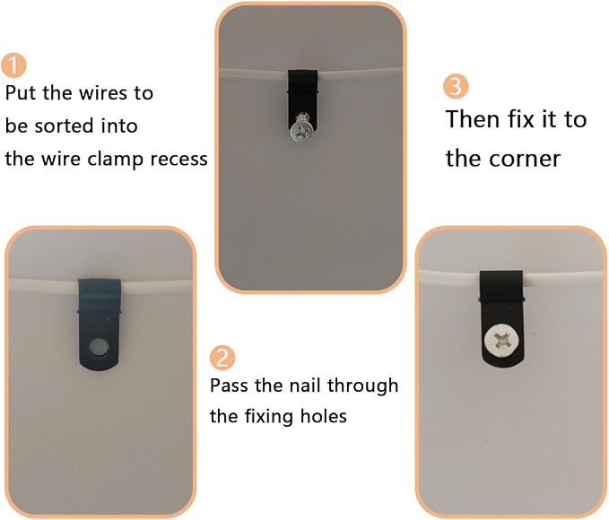 100 Pcs Wire Clamps, 1/4 Black Cable Clamp R-Type | Nylon Screw Mounting Cord - Image 2
