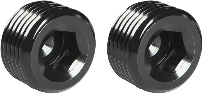 1/16 NPT Male Thread Allen Head Socket Pipe Plug Fitting Aluminum Black by Podavelle