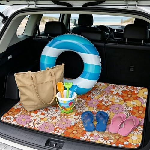 ELEQIN Hippie Daisy Car Trunk Mat - Image 2