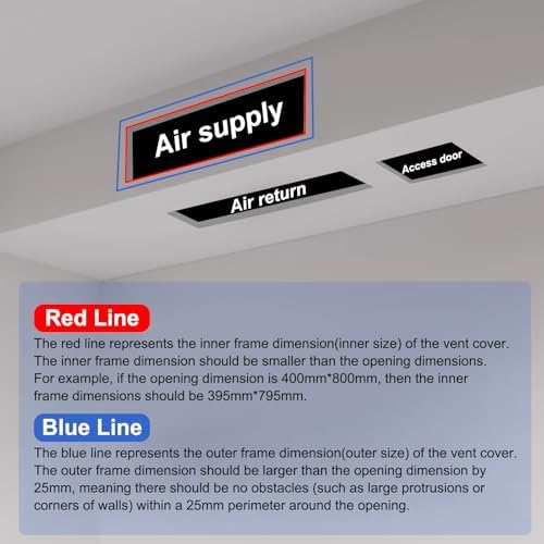 PATIKIL 24x8 Inch Plastic Ventilation Grille, Return Air Vent Cover Removable - Image 5