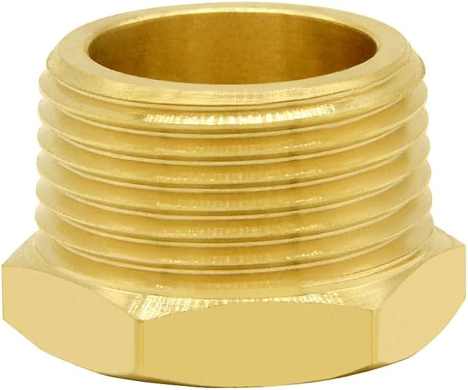 Joywayus 2Pcs Brass Reducing Hex Bushing 3/4" NPT Male to 1/8" NPT Female | - Image 5