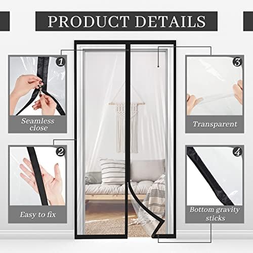 Amylove Zipper 48 x 87 Inch Dust Barrier Door Kit, 4 x 7.25 ft Construction - Image 3