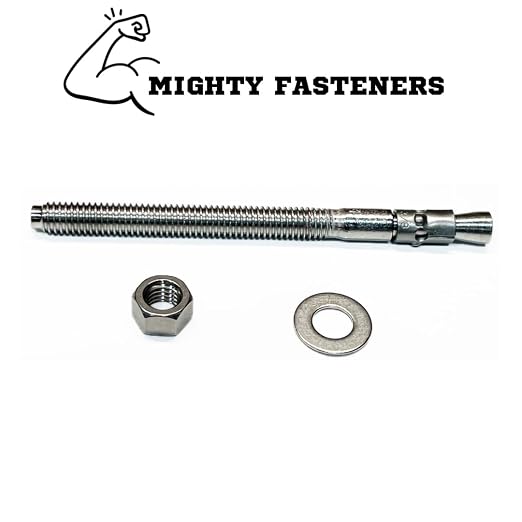 Mighty Fasteners Wedge Anchors – Heavy-Duty 304 Stainless Steel Expansion Bolts - Image 5