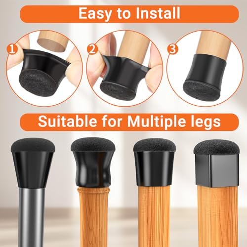 Chair Leg Floor Protectors for Hardwood Floors Extra Small 24pcs - Image 6