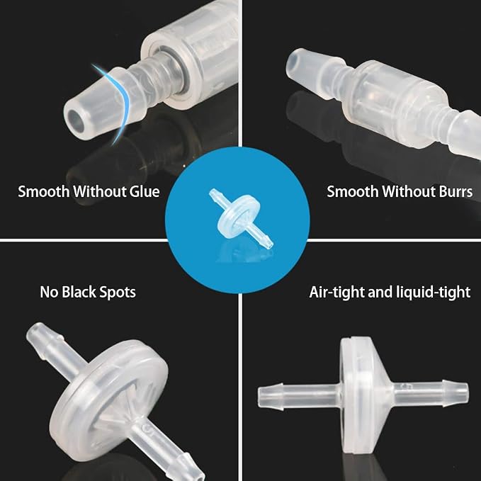 One Way Check Valve, 1/2" Hose Barb Non Return Ozone Resistance Plastic Valve - Image 5