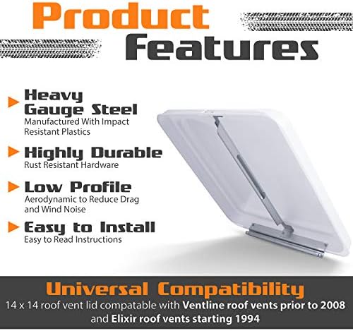 Camp'N 14.5 Inch Universal RV Roof Vent - Image 3