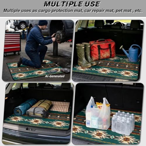 ELEQIN Trunk Mats for Cars SUV Sedan Truck Non Slip Backing Heavy Duty Cargo - Image 3