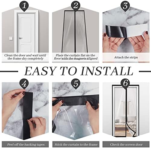 Amylove Zipper 48 x 87 Inch Dust Barrier Door Kit, 4 x 7.25 ft Construction - Image 4
