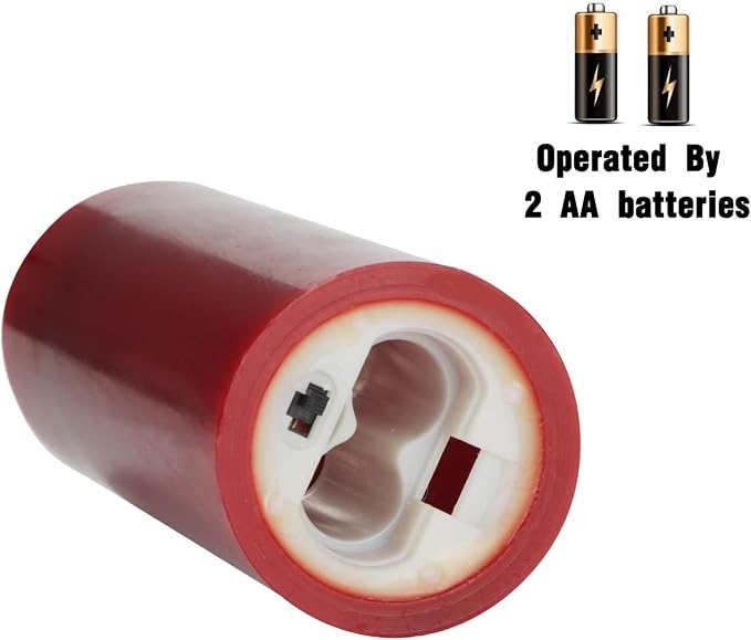 Flameless Candles Led Candles Pack of 9 Burgundy Real Wax Battery Candles - Image 7