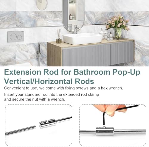 Extension Rod Converter for Bathroom Pop Up Drain Rod, 6.64 Inch Extenders - Image 6
