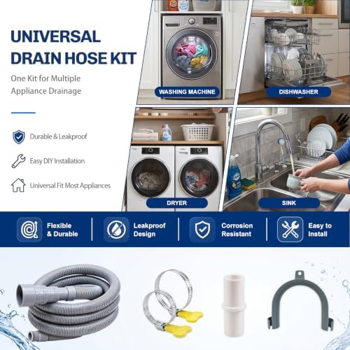 6 FT Washing Machine Drain Hose Extension Kit - Image 4
