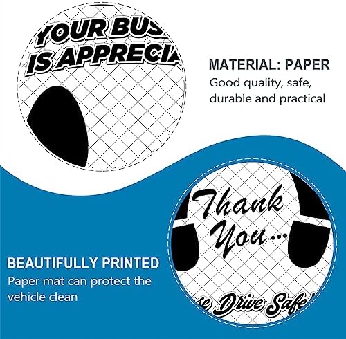 Tuklye White Car Paper Floor Mats : Disposable Floor Cars Auto Vehicles - Image 3