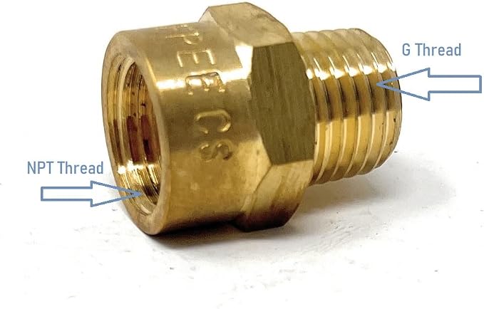 Cascada G Thread to NPT Thread Pipe Fitting Adapter - Image 3