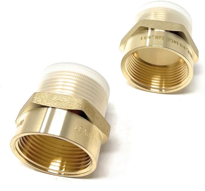 Cascada Lead-Free 1 1/4" G Thread Male to NPT Female Adapter | G Thread Male to - Image 6