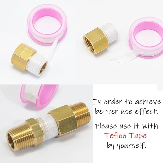Uenede Brass 1/2" NPT Female to 3/8" NPT Male Reducer Adapter - Image 6