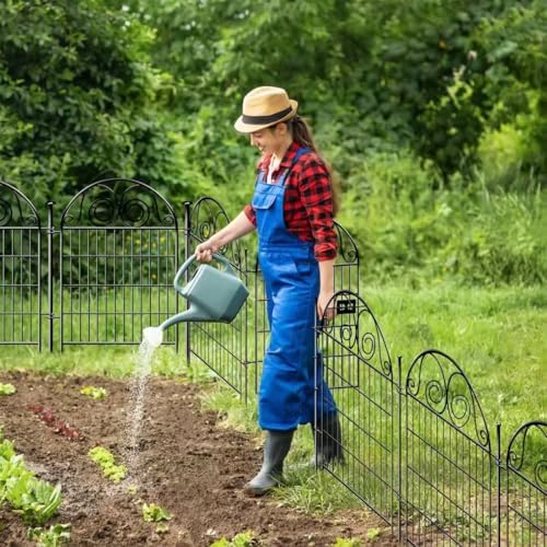 Getlay Tall Garden Fence with Gate, 40 Inch 2 Panels Total Length 4.4 Ft Dog - Image 5