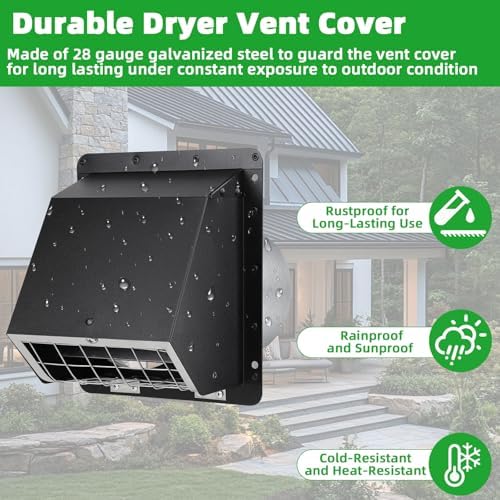 4" Dryer Vent Cover Outdoor, Dryer Vent Covers - Image 5
