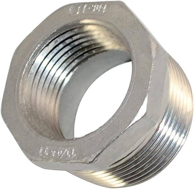 1-1/4" Male NPT to 1" Female NPT Female Reducing/Reducer Bushing Pipe Fitting by Megairon