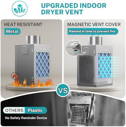 HG Power Metal Indoor Dryer Vent Kit, Dryer Vent Box, Safety Vent Flap - Image 4