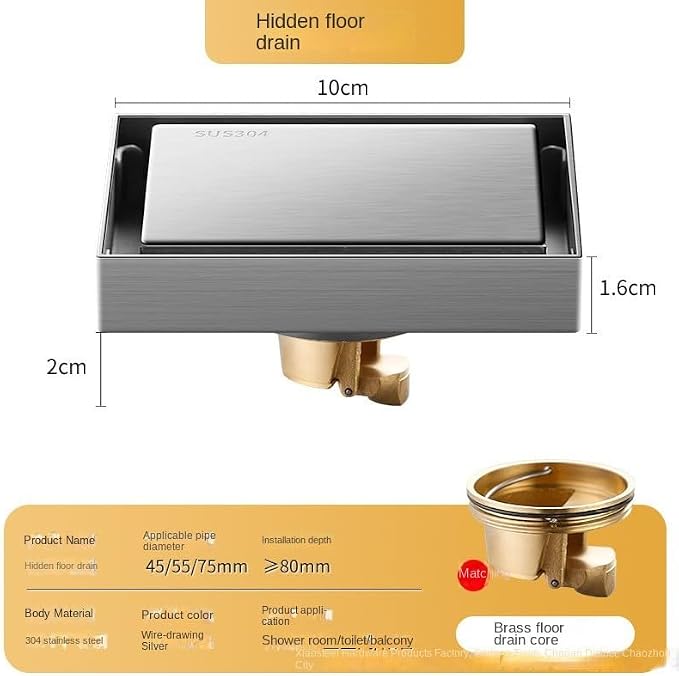 Floor Drain Hair Catcher 304 Stainless Steel Floor Drain - Image 2