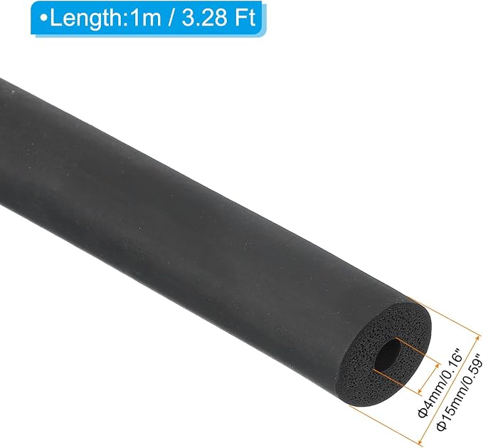 PATIKIL 4mm ID x 15mm OD x 1m Long Pipe Insulation Foam Tube, Pipe Cover Wrap - Image 2
