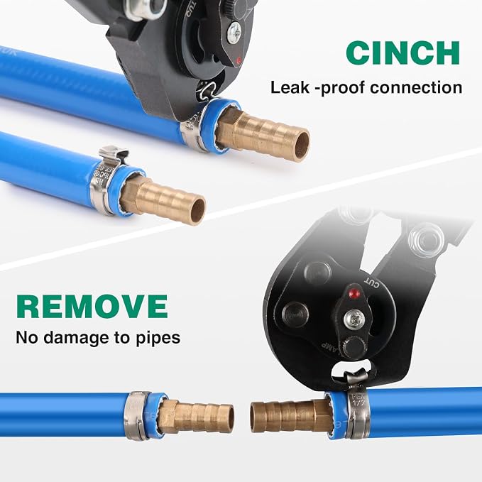OURU PEX Crimping Tool Kit, Cinch & Remove, 3/8" to 1", Storage Box | 2 IN 1 - Image 3