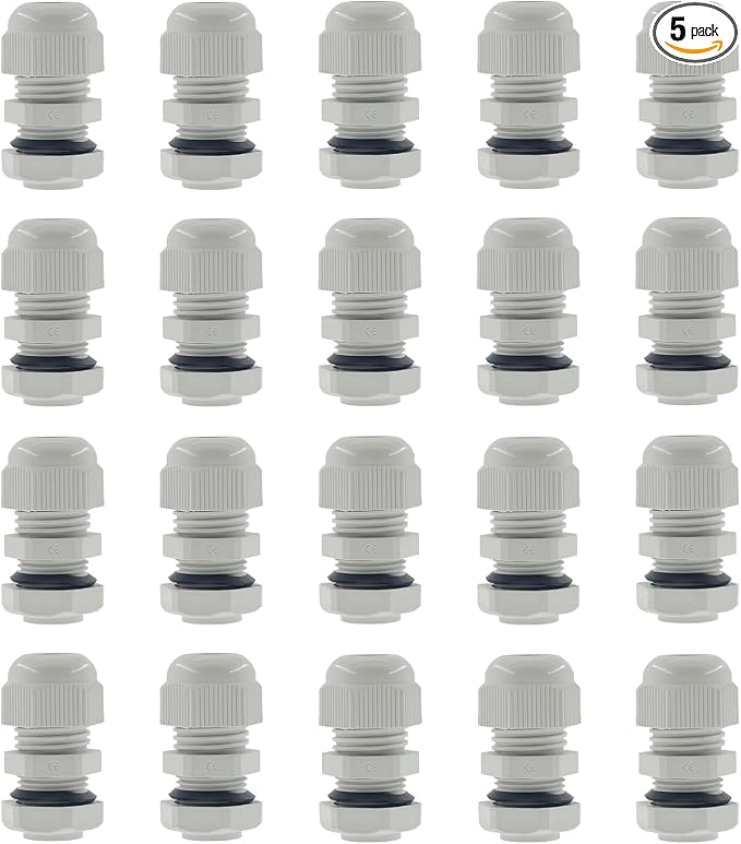 3/4 Inch NPT Strain Relief Nylon Cord Grip, SAFYY 20 PCS Waterproof Cable by SAFYY