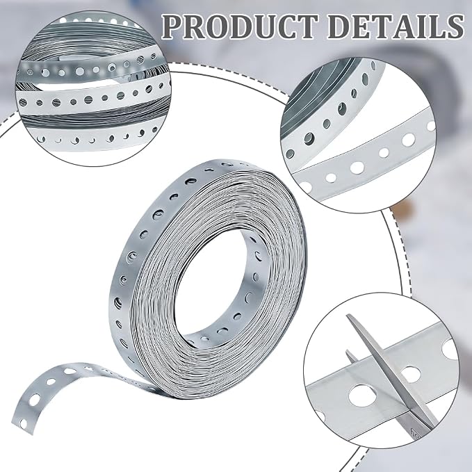 UNICRAFTALE 2 Roll 30m Metal Pipe Strap Metal Strapping - Image 4