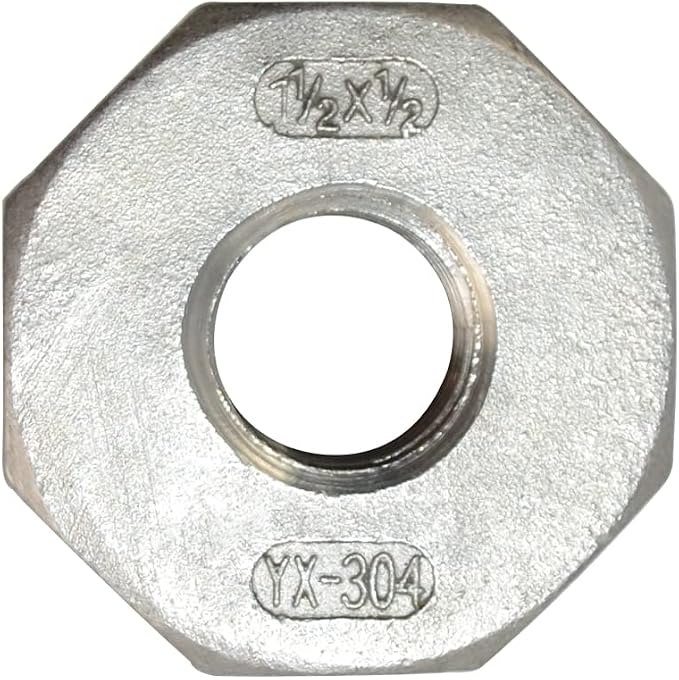 1/4" Male NPT to 1/8" Female NPT Female Reducing/Reducer Bushing Pipe Fitting - Image 3
