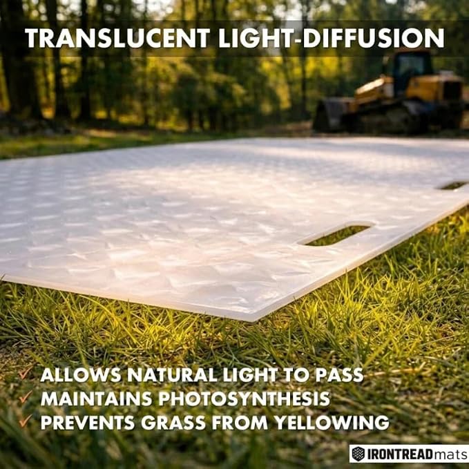 Ground Protection Mat 4’x8’ – ½” HDPE Diamond Tread 15 Pack - Image 3