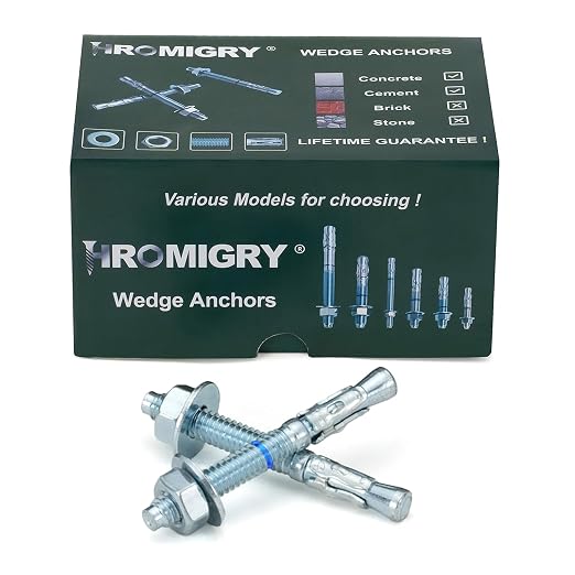1/4" x 2-1/4" Concrete Anchors 1/4 inch Wedge Anchors Bolts Zinc Plated - Image 9