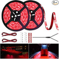 LED Boat Strip Lights, 32.8FT Red Marine Pontoon Led Lights, Waterproof | Boat by HOKIION