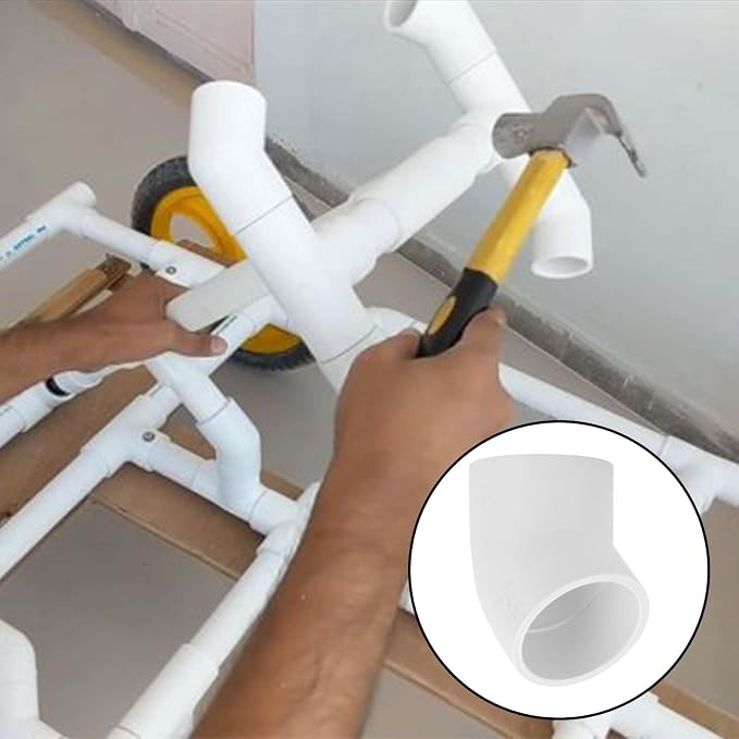 8Pack 1-1/4" 45 Degree PVC Elbow Pipe Fitting Connector Furniture Build Grade - Image 7