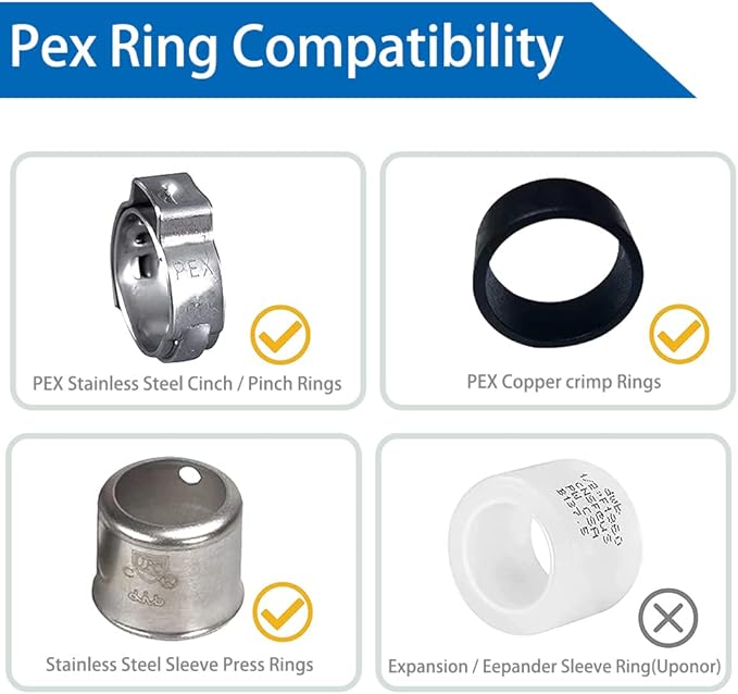 Hooshing 10PCS 1/2 Inch Straight Coupling PEX Fitting | Heavy Duty Brass Crimp - Image 5