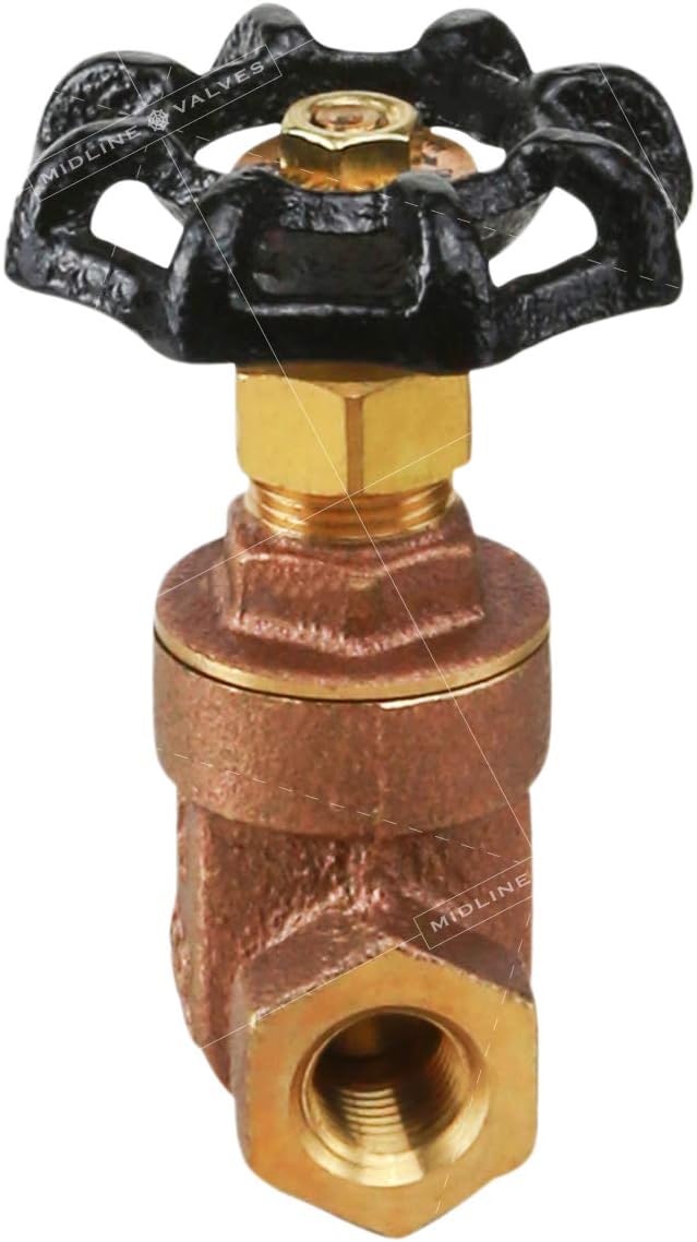 Midline Valve 427U224-5 Gate Valve, Lead Free, 2 in. FIP Connection, Cast Brass - Image 4