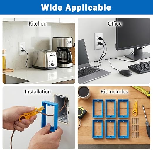 6pcs 1/4" Single Gang Outlet Box Extenders - Image 6