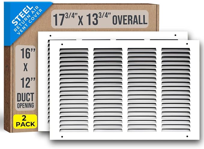 Fits 16x12 Duct Opening | Steel Return Air Grille by Handua | Vent Cover Grill by Handua