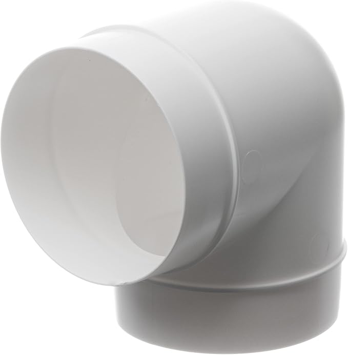 5 Inch 90 Degree Round Duct Elbow Connector – Plastic Ventilation Pipe Bend by LIRAST