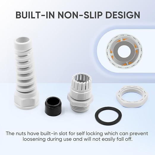 Strain Relief Cord Connector, LISTENJIALE 5Pcs NPT 1" Waterproof Cable Gland - Image 4