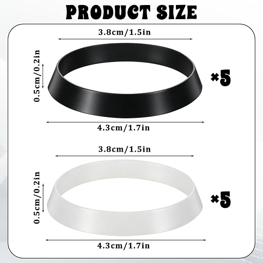 10 Pcs Sink Drain Gasket Set, 1-1/2 Inch Silicone Seal Ring Washer, Slip-Joint - Image 2