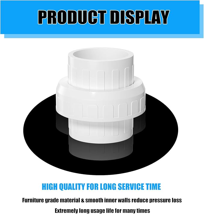 4PCS 1-1/2" PVC Union Coupling, Furniture Grade PVC Union - Image 4