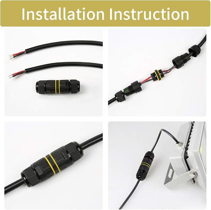 Junction Box Outdoor 2 Way Waterproof IP68 Electrical Cable Connector, M16 Wire - Image 5